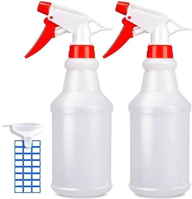 Main image of Empty Spray Bottles (16oz/2Pack) - Adjustable Spray Bottles for Cleaning Solutions - No Leak and Clog - HDPE spray bottle For Plants, Pet, Vinegar, BBQ, and Rubbing Alcohol