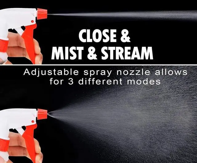 Alt view image 2 of 4 - Empty Spray Bottles (16oz/2Pack) - Adjustable Spray Bottles for Cleaning Solutions - No Leak and Clog - HDPE spray bottle For Plants, Pet, Vinegar, BBQ, and Rubbing Alcohol