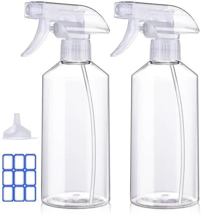 Main image of Spray Bottles - 16.9oz/2Pack - Premium Adjustable Spray Bottles for Cleaning - No Leak And Clog Mister Spray Bottle - Spray Bottle For Hair, Plants, Pet, Vinegar, And Rubbing Alcohol Reagent