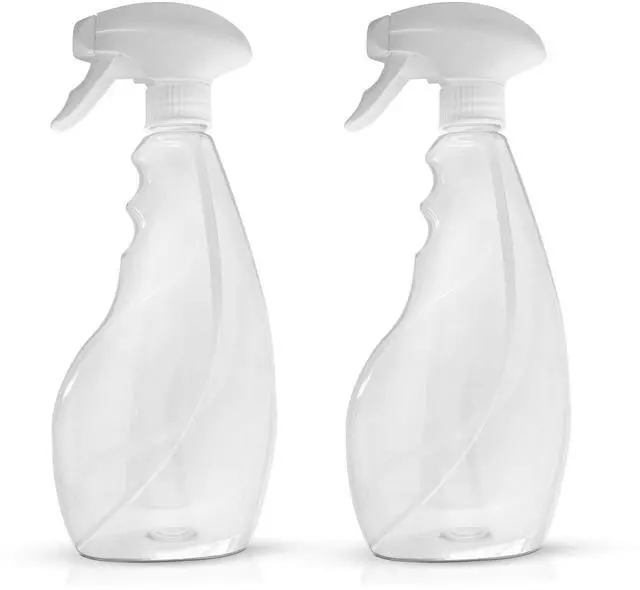 Main image of Large 17oz Spray Bottles For Cleaning Solutions and Gardening, Plant, Water, Durable Trigger Sprayer, Refillable, Spray Bottle for Hair, All Directions, Clear Plastic Bottle 2x 17oz