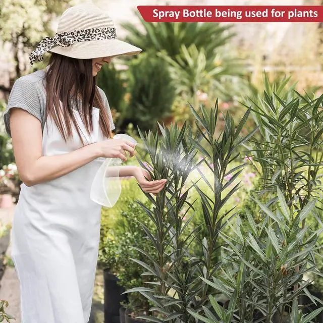 Alt view image 5 of 7 - Large 17oz Spray Bottles For Cleaning Solutions and Gardening, Plant, Water, Durable Trigger Sprayer, Refillable, Spray Bottle for Hair, All Directions, Clear Plastic Bottle 2x 17oz