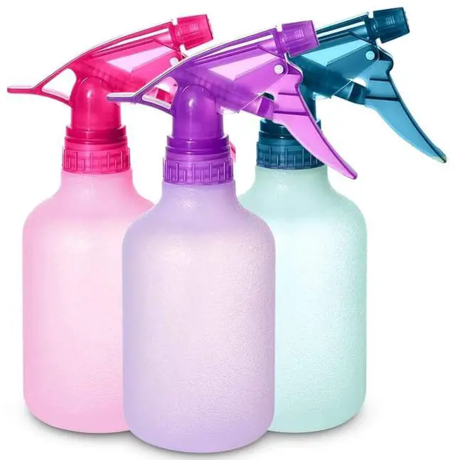 Main image of Refillable Stream and Spray Colored Squirt Bottles - 12oz Refillable Mister Bottle for Cleaning Solutions, Gardening, Grooming and Hair Salon COLORS MAY VARY | 3-BOTTLES