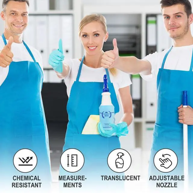 Alt view image 2 of 7 - Plastic Spray Bottle, Empty Spray Bottles (2 Pack 24 Oz), All-Purpose Sprayer for Cleaning Solutions, Hair Spray, Bleach, Planting, BBQ, Mist & Stream Water Spraying Bottle with Adjustable Nozzle