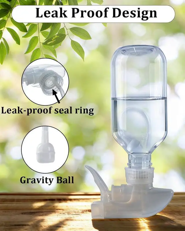Alt view image 6 of 7 - 2 Pack 360° Spray Bottles, 10 oz Plastic Small Containers with Adjustable Spray Nozzles, Spray Bottles for Hair, Cleaning Solutions, BBQ and Plants Clear