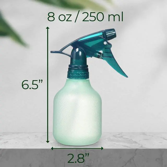 Alt view image 2 of 5 - Empty Spray Bottle Refillable Container, Fine Mist Sprayer Trigger Squirt Bottle for Taming Hair, Hair styling, Watering Plants, Showering Pets (1 Pack, Green)