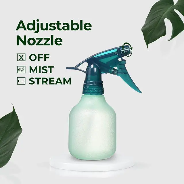 Alt view image 3 of 5 - Empty Spray Bottle Refillable Container, Fine Mist Sprayer Trigger Squirt Bottle for Taming Hair, Hair styling, Watering Plants, Showering Pets (1 Pack, Green)