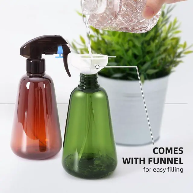 Alt view image 4 of 7 - Spray Bottle for Plants 2 Pack, 16oz - Ultra Fine Mist, Plant Mister Empty Spray Bottles Indoor, Leak Proof Misting Water Sprayer Bottle for Gardening, Plant Care, Hair Care, Cleaning Solutions
