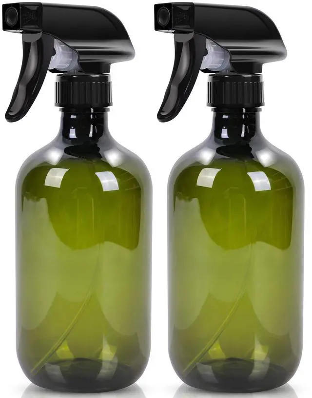 Main image of Cleaning Spray Bottles for Plants Misters Inside, 2 Pack 16.9 oz Squirt, Water Spray Bottle Mist Sprayer, No Leak Hair Mister Empty Adjustable Nozzle (Green)