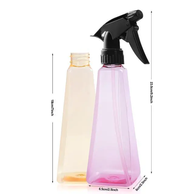 Alt view image 2 of 6 - Spray Bottles 12oz/350ml Empty Spray Bottles Refillable Mister Bottle with Multicolor for Cleaning, Plants, Hair, Cooking