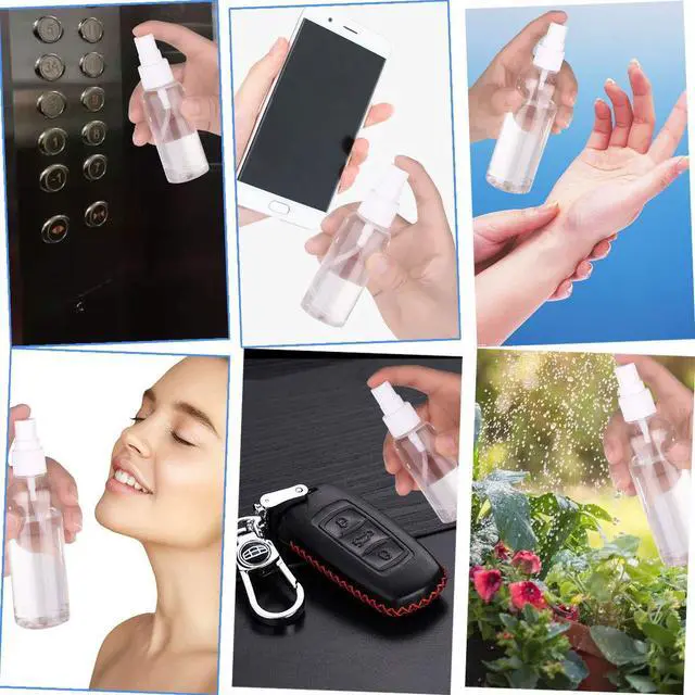 Alt view image 7 of 7 - Spray Bottle, 1oz/30ml Small Plastic Fine Mist Spray Bottles, Mini Empty Travel Bottles with Funnels and Labels 6 Pack