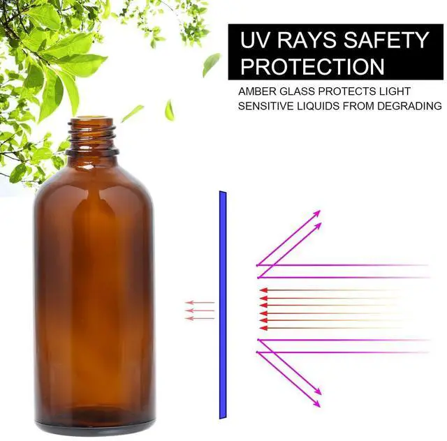 Alt view image 4 of 7 - Amber Glass Spray Bottles for Essential Oils, 4oz Empty Small Fine Mist Spray Bottle 2 Pack
