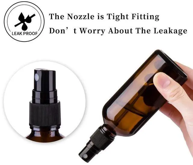 Alt view image 5 of 7 - Amber Glass Spray Bottles for Essential Oils, 4oz Empty Small Fine Mist Spray Bottle 2 Pack