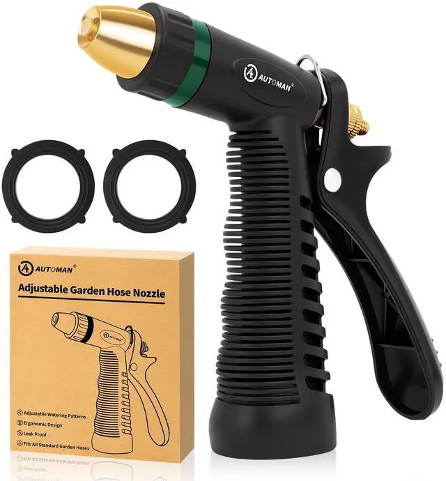 Main image of Garden Hose Nozzle Sprayer, Heavy Duty Water Hose Nozzle, High Pressure Spray Nozzles, Adjustable Nozzle for hose Outddor, Washing Car, Cleaning Ground, Watering Plants