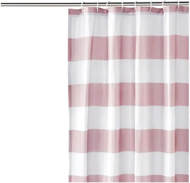 Alt view image 4 of 7 - Bathroom Shower Curtain, Water Resistant Fabric with Rust Proof Grommets & Hooks, Weighted Hem, Machine Washable, 72"x72", Light Brown, Beige