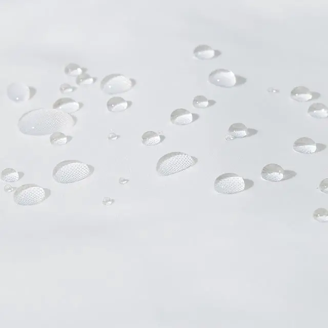 Alt view image 5 of 5 - Bathroom Shower Curtain, Water Repellent Fabric with Weighted Hem, Grommets & Hooks, Machine Washable, 72"x72", White