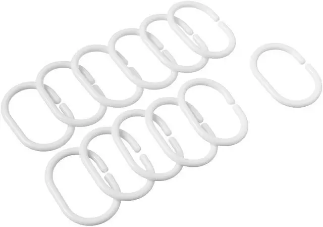 Alt view image 3 of 4 - Water Resistant 8-Gauge PEVA Shower Curtain Liner with Rust-Proof Metal Grommets and Plastic Hooks, 72"L x 72"W, Clear