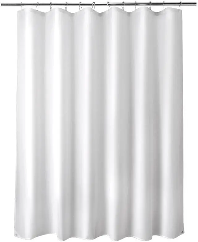 Main image of Waterproof Fabric Shower Curtain Liner Washable, Cloth Shower Liner with Magnets, White Shower Liner Soft Fabric, Lightweight Shower Curtain Liner, 70x72 Inches