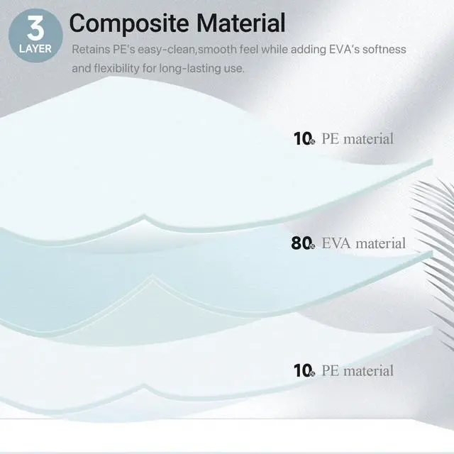 Alt view image 3 of 7 - Starry Glitter Shower Curtain Liner 72×72, Heavy Duty 8G PEVA 3-Layer Waterproof Bathroom Curtain with Frosted & Clear Design, EVA Liner with 3 Magnets & 12 Hooks
