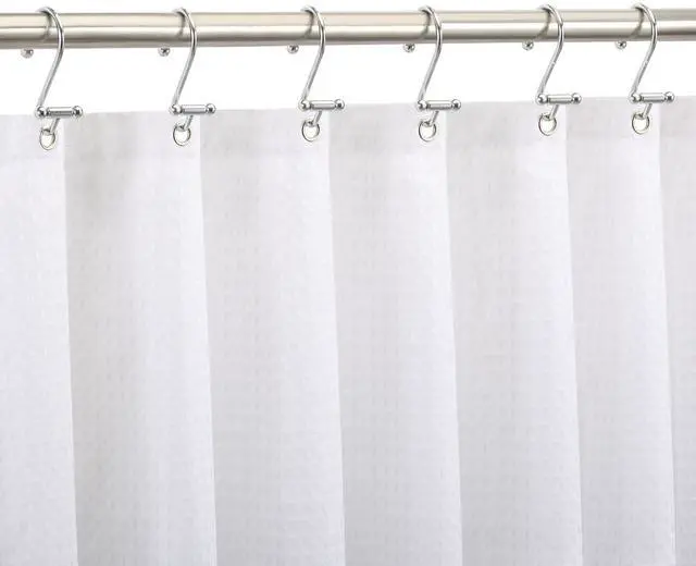 Alt view image 5 of 5 - Bathroom Decorative Shower Curtain Hook Upgrade T Shape Anti-Slip Shower Curtain Ring Rustproof Multi-use Hangers (Chrome)