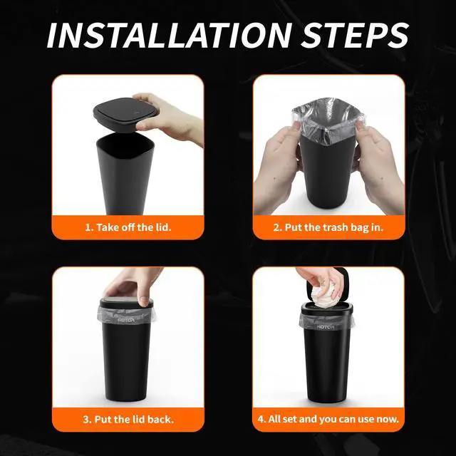 Alt view image 3 of 5 - Mini Plastic Car Trash Can Liner Refills (90-Pack), Trash Can is not Included