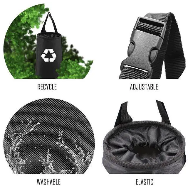 Alt view image 4 of 7 - 2 Pack Car Trash Bags Car Trash Can Washable Eco-Friendly Seat Back Hanging Car Trash Bag Car Garbage Bag for Car,Travelling,Outdoor