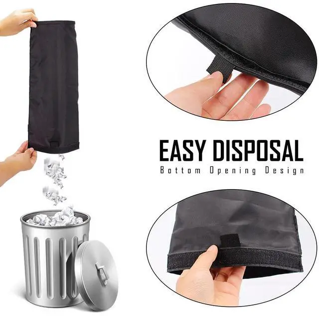 Alt view image 6 of 7 - 2 Pack Car Trash Bags Car Trash Can Washable Eco-Friendly Seat Back Hanging Car Trash Bag Car Garbage Bag for Car,Travelling,Outdoor