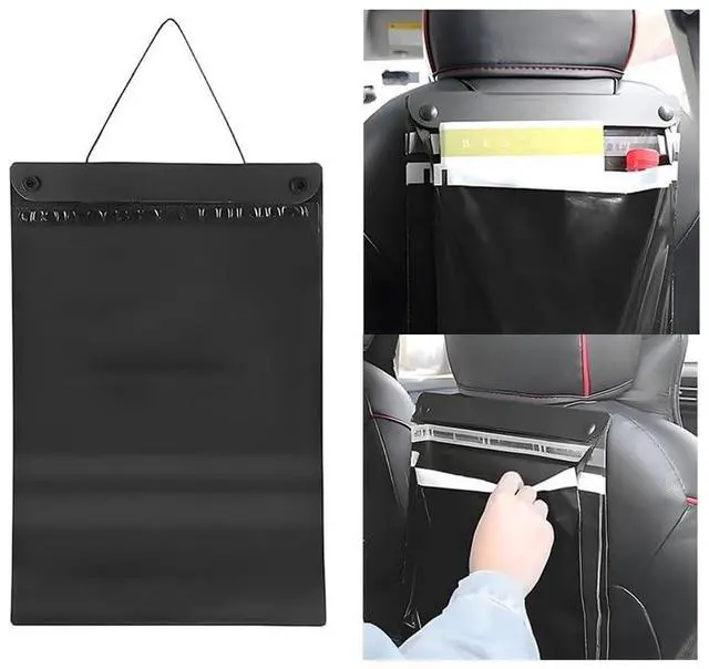 Main image of Car Trash Bag, 40PCS Disposable Large Capacity Leakproof Smellproof Vehicle Hanging Garbage Pocket, Portable Waterproof Automotive Rubbish Pouch, Universal for SUV RV Truck