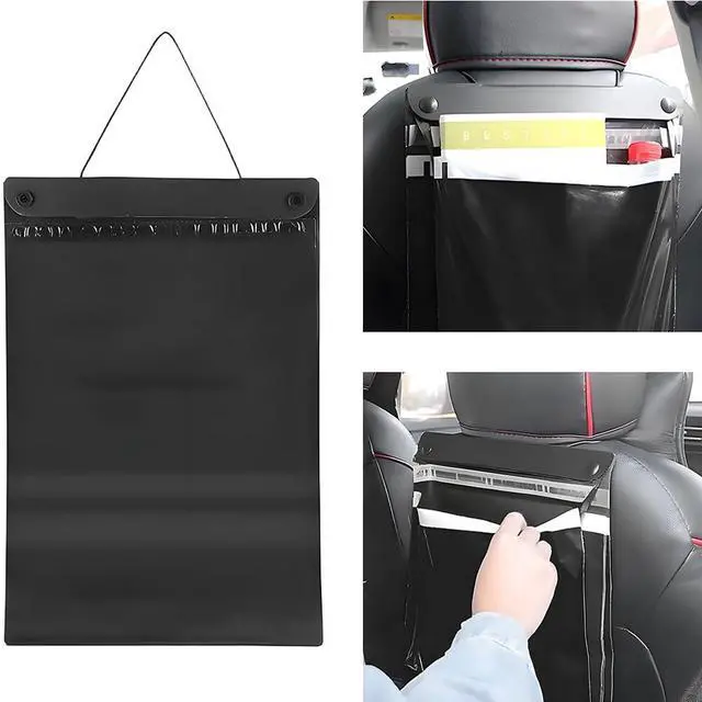 Alt view image 3 of 7 - Car Trash Bag, 40PCS Disposable Large Capacity Leakproof Smellproof Vehicle Hanging Garbage Pocket, Portable Waterproof Automotive Rubbish Pouch, Universal for SUV RV Truck