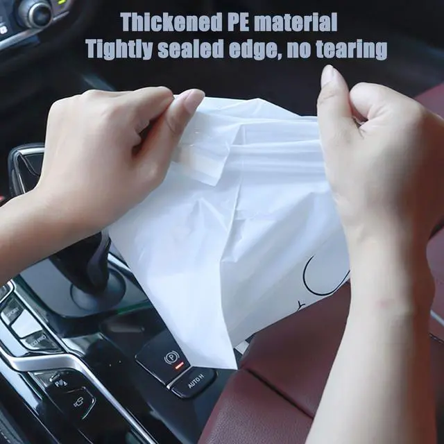 Alt view image 3 of 7 - Easy Stick-On Disposable Car Trash Bags, Leakproof Vomit Bags for Car, Office Storage Bag, Desk Trash Bag, Vomit Bags. Self Adhesive Cleaning Bags for Cars, Bedrooms, Study Rooms (105)
