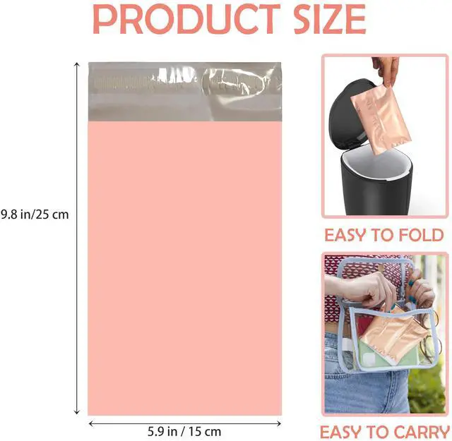 Alt view image 2 of 7 - Sanitary Napkin Disposal Bags, 100 Pcs Disposable Sanitary Bag with Self-sealing Seals for Women, Personal Feminine Hygiene Disposal Bags