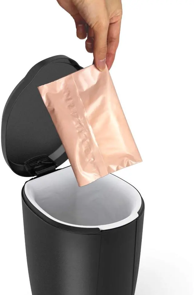 Alt view image 6 of 7 - Sanitary Napkin Disposal Bags, 100 Pcs Disposable Sanitary Bag with Self-sealing Seals for Women, Personal Feminine Hygiene Disposal Bags