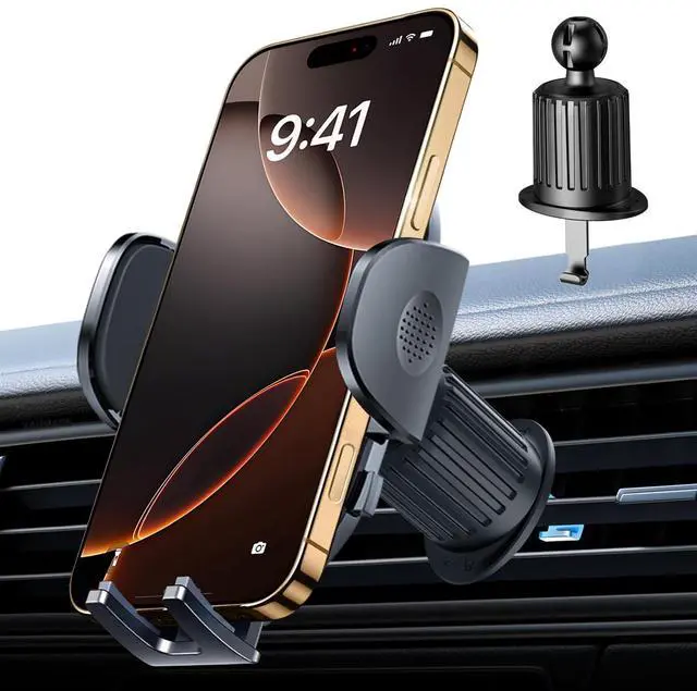 Main image of Military-Grade Construction Car Phone Holder Vent 2026 Cell Phone Mount Smartphone Upgraded Steel-Hook Clip Stand Universal Automobile Truck Cradle for iPhone 17 Pro Max 16 15 Samsung