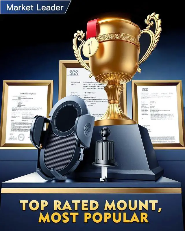 Alt view image 3 of 7 - Military-Grade Construction Car Phone Holder Vent 2026 Cell Phone Mount Smartphone Upgraded Steel-Hook Clip Stand Universal Automobile Truck Cradle for iPhone 17 Pro Max 16 15 Samsung