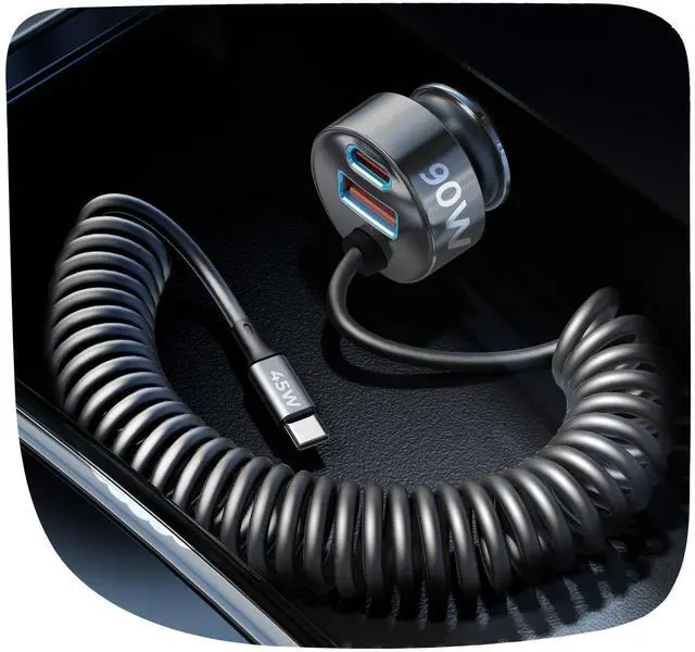 Main image of 90W for iPhone 17 16 15 Pro Max Car Charger USB C Fast Charge,Super Fast for iPhone 17 16 Car Charger USB C Adapter for iPhone 17e 16 15 Pro Max Plus Air,Samsung Galaxy S26 Ultra, Android,90inch