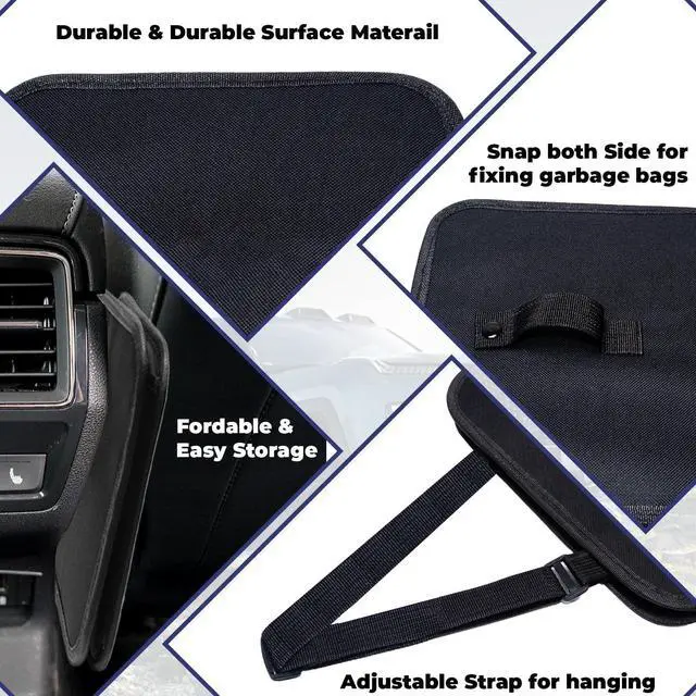Alt view image 7 of 7 - Car Trash Can, 2 Gallons Foldable Leakproof Car Garbage Can, Collapsible Hanging Car Trash Bin for Car Seat, Garbage Bags, Car Interior Accessories