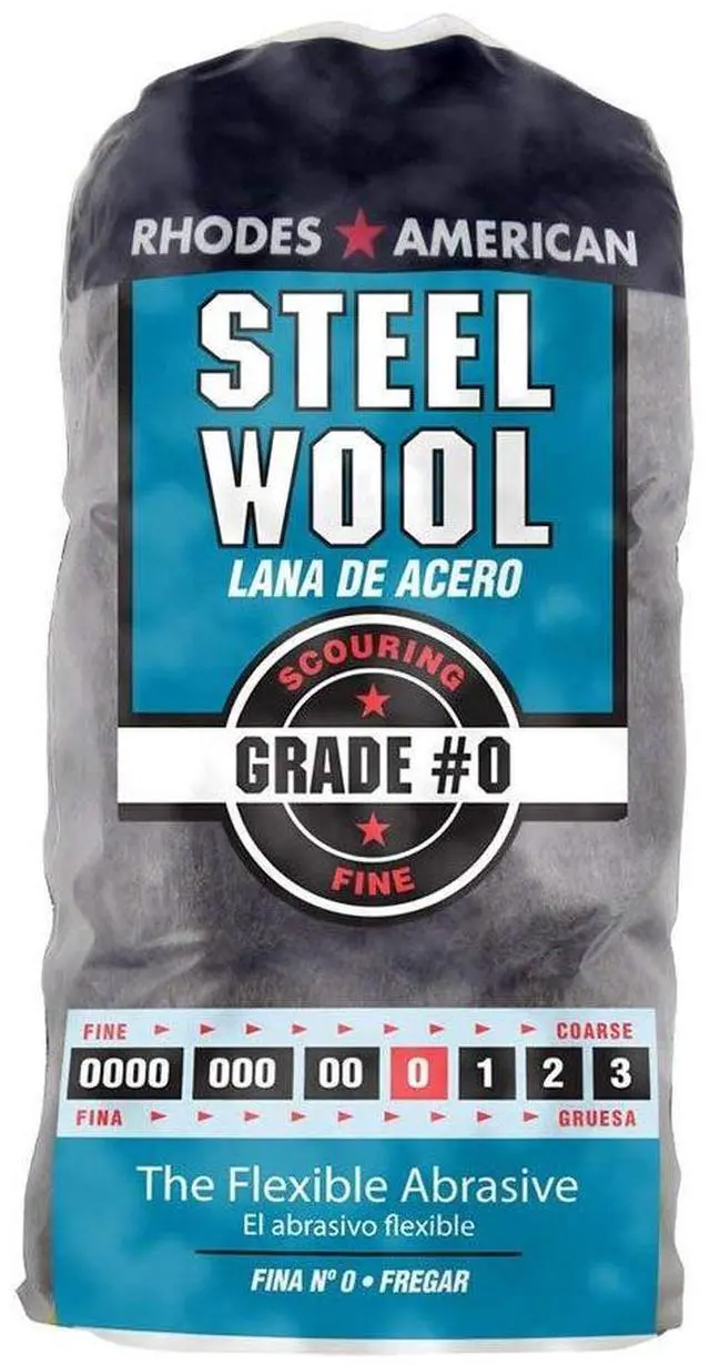 Main image of 33873211105 Steel Wool, 12 pad, Fine Grade #0, Rhodes American, Between Coats