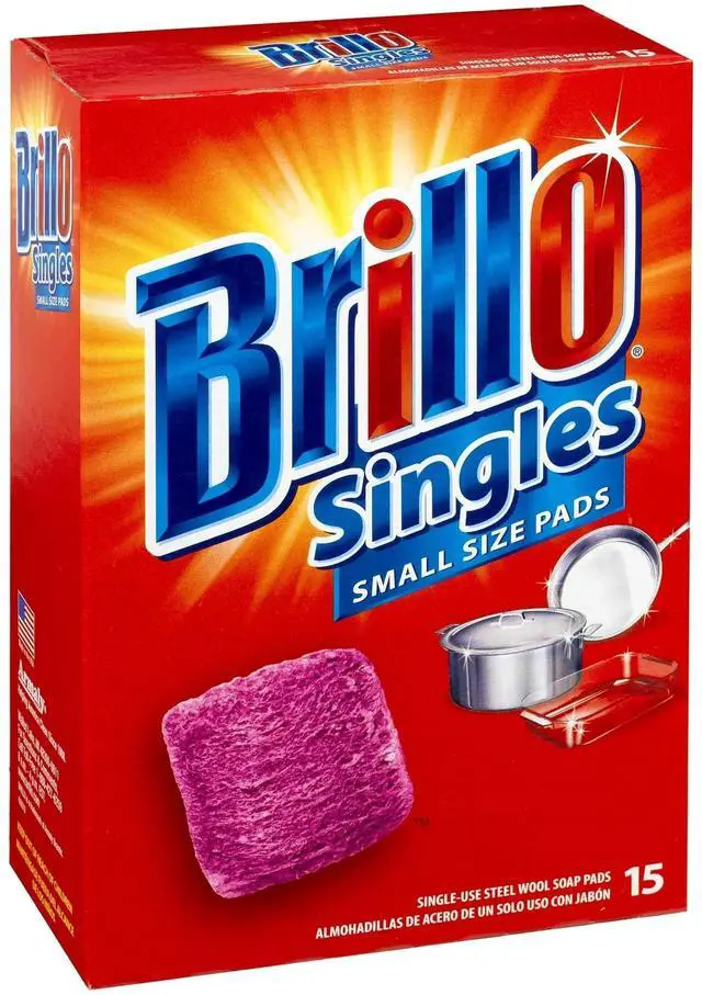 Main image of Single Use Steel Wool Soap Pads, Smaller Size Original Red Scent, 15 Count Pack of 1