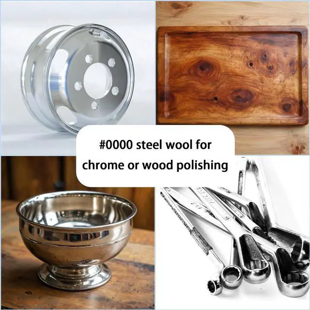 Alt view image 4 of 6 - (2 Pack) 0000 Steel Wool Hole Filler, Gap Blocker, Barrier, Also for Glass Fine, Steel Wool Pads for Chrome or Wood Polishing (2)