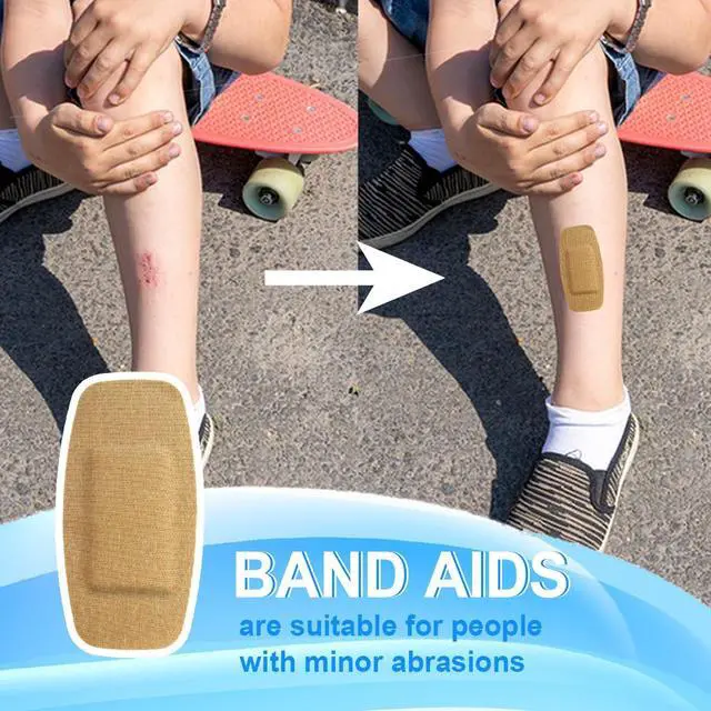 Alt view image 4 of 5 - 60pcs Sterile Rectangle Bandage Bulk Fabric Adhesive Flexible Bandages Non Stick Breathable Pad 3x4 Inch and 2x4 inch Large Sizes for First Aid Skin Wound Protection Care