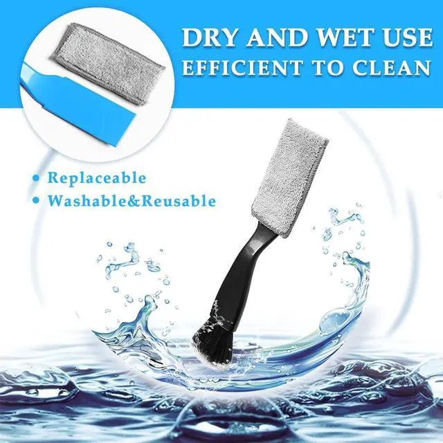 Alt view image 4 of 6 - 2 PCS Double Head Brush for Car Clean, Soft Auto Interior Duster Detailing Brushes, Universal Vehicle Dashboard Screen, Air Vents, Computer etc Cleaning Tool Accessories (Black)