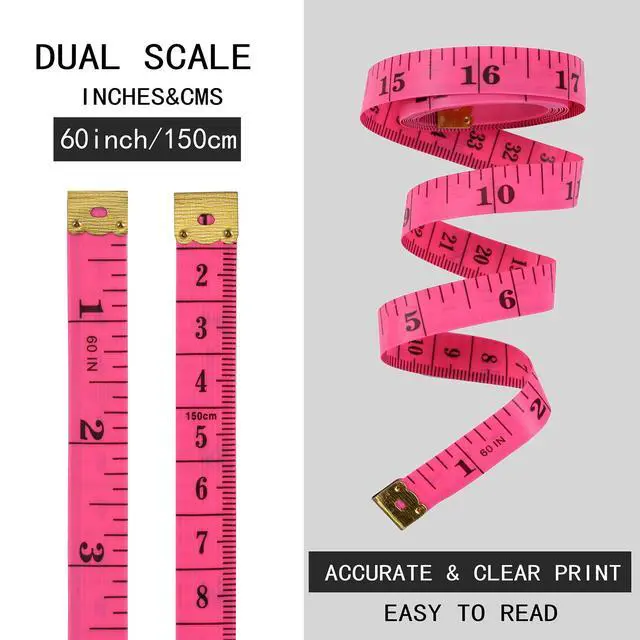 Alt view image 4 of 7 - 6 Pack Tape Measure Body Measuring Tape, 60-inch and 120-inch Soft Tape Measure, Retractable Dual Sided Flexible Ruler for Craft Fabric Sewing Tailor Cloth Knitting