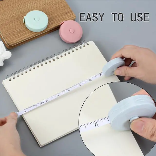 Alt view image 5 of 7 - 6 Pack Tape Measure Body Measuring Tape, 60-inch and 120-inch Soft Tape Measure, Retractable Dual Sided Flexible Ruler for Craft Fabric Sewing Tailor Cloth Knitting