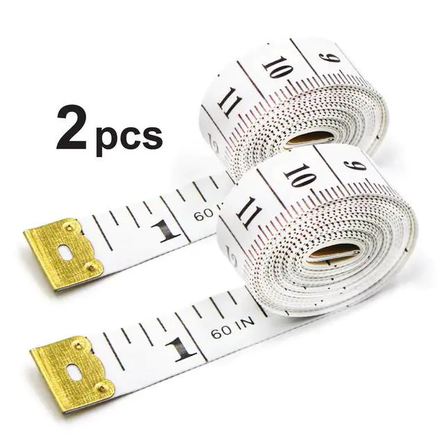 Alt view image 2 of 3 - Dual Scale Body Measuring Tape - 60 inches Soft Tailor Measuring Tape for Sewing Cloth - Fitness Ruler for Fat Measurements and Nursing Use - Pack of 2