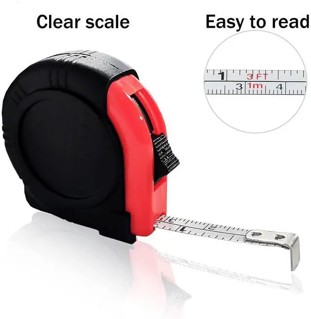 Alt view image 2 of 6 - Kids Tape Measure 3ft/1m, Inch/Metric Tape Measure with Slide Lock, 5 Pack Measuring Tape Retractable, Mini Tape Measure,Pocket Tape Measures Keychains for Daily Use