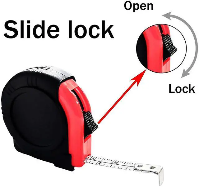 Alt view image 4 of 6 - Kids Tape Measure 3ft/1m, Inch/Metric Tape Measure with Slide Lock, 5 Pack Measuring Tape Retractable, Mini Tape Measure,Pocket Tape Measures Keychains for Daily Use