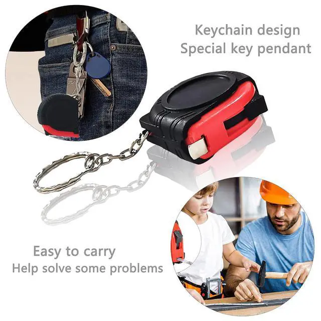 Alt view image 6 of 6 - Kids Tape Measure 3ft/1m, Inch/Metric Tape Measure with Slide Lock, 5 Pack Measuring Tape Retractable, Mini Tape Measure,Pocket Tape Measures Keychains for Daily Use