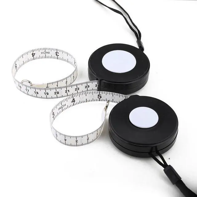 Alt view image 6 of 7 - 80'' 205cm Black Retractable Tape Measure with Black Rope