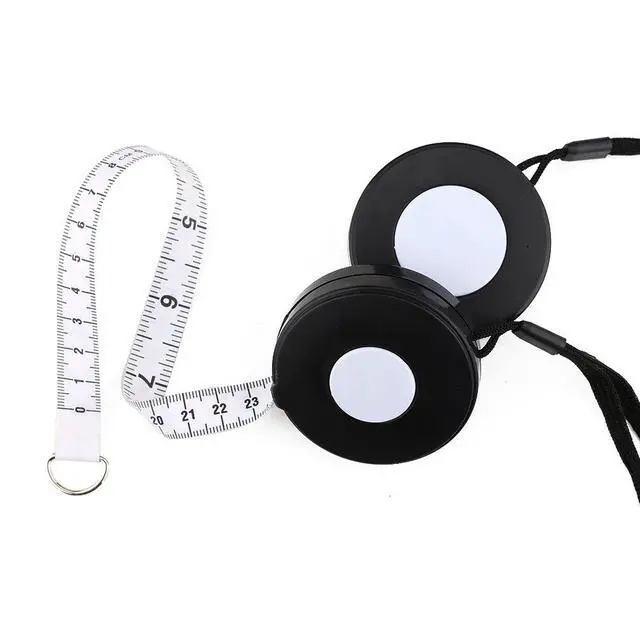 Alt view image 7 of 7 - 80'' 205cm Black Retractable Tape Measure with Black Rope