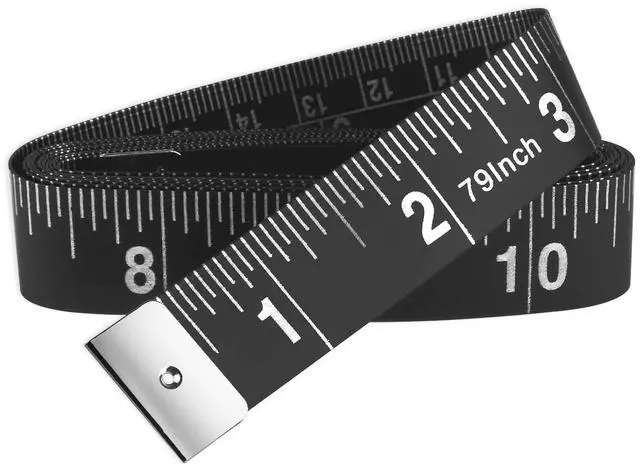 Alt view image 2 of 7 - 2 Pack Sewing Tape Measure120Inch/300cmDouble-Scale Soft Tape Measuring Body Weight Loss Medical Body Measurement Sewing Tailor Cloth Ruler Dressmaker Flexible Ruler Tape Measure (Black)