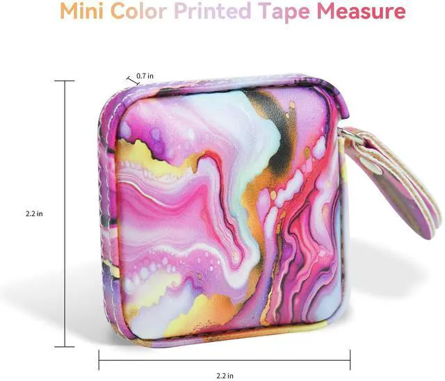 Alt view image 2 of 7 - Mini Tape Measure Retractable Soft Tape Measure for Sewing, Cloth, Fabric & Measuring Tape for Body Measurements - Pink